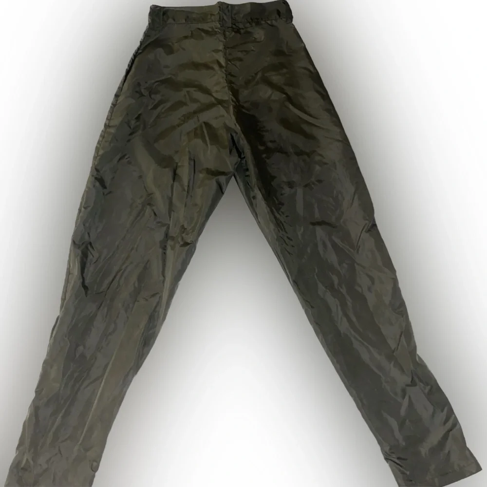 PrettyLittleThing Olive Satin Trousers - Picture 3 of 5